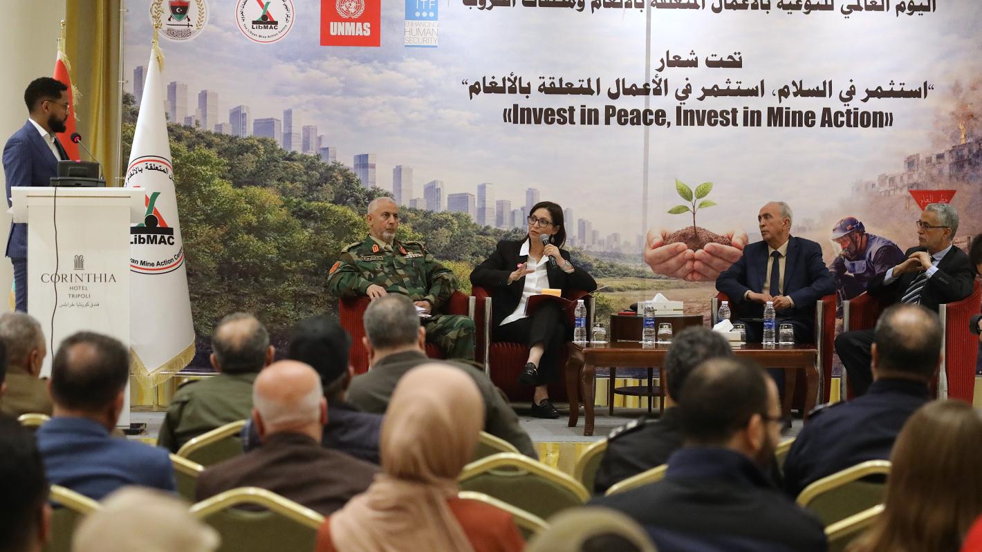 Speakers at International Mine Action Day on 7 April in Tripoli