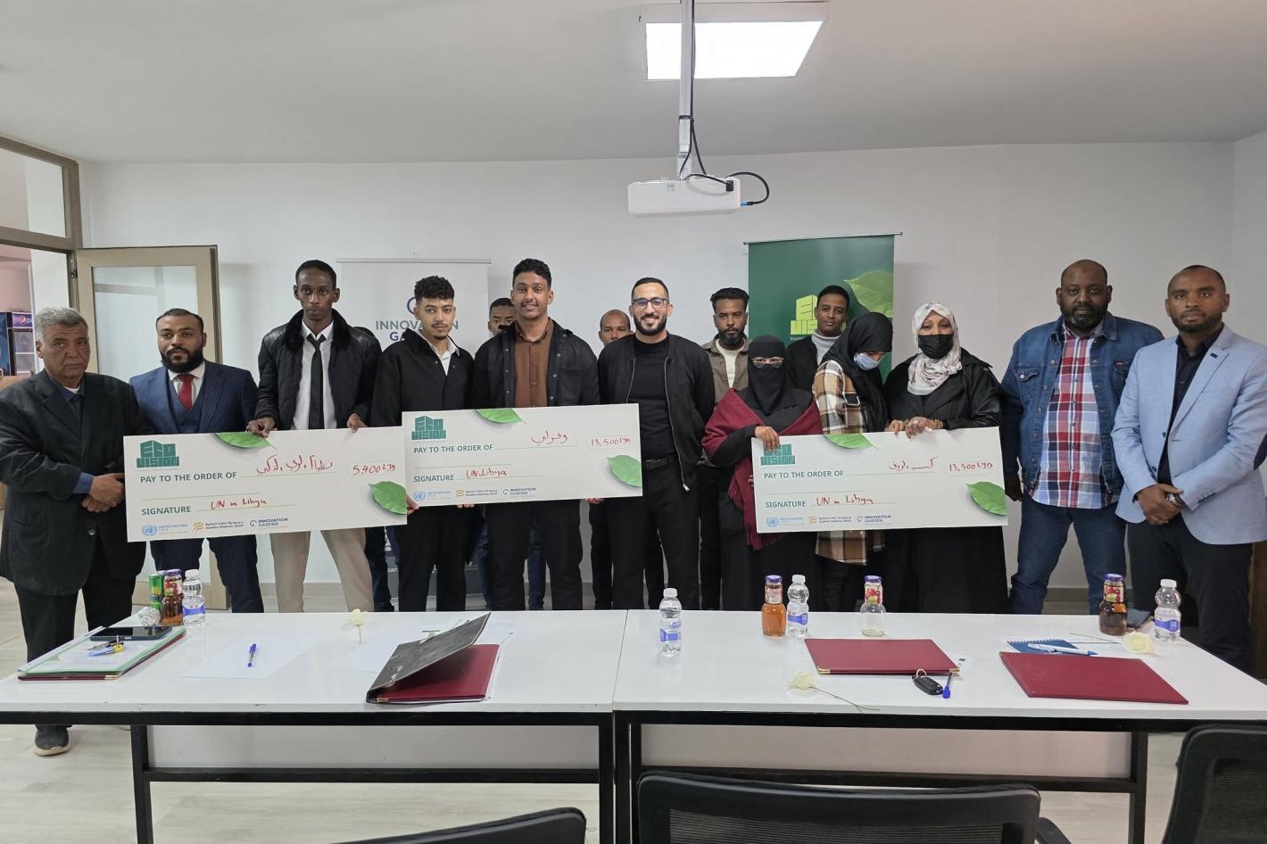 Group photo of EcoVision challenge in Sebha