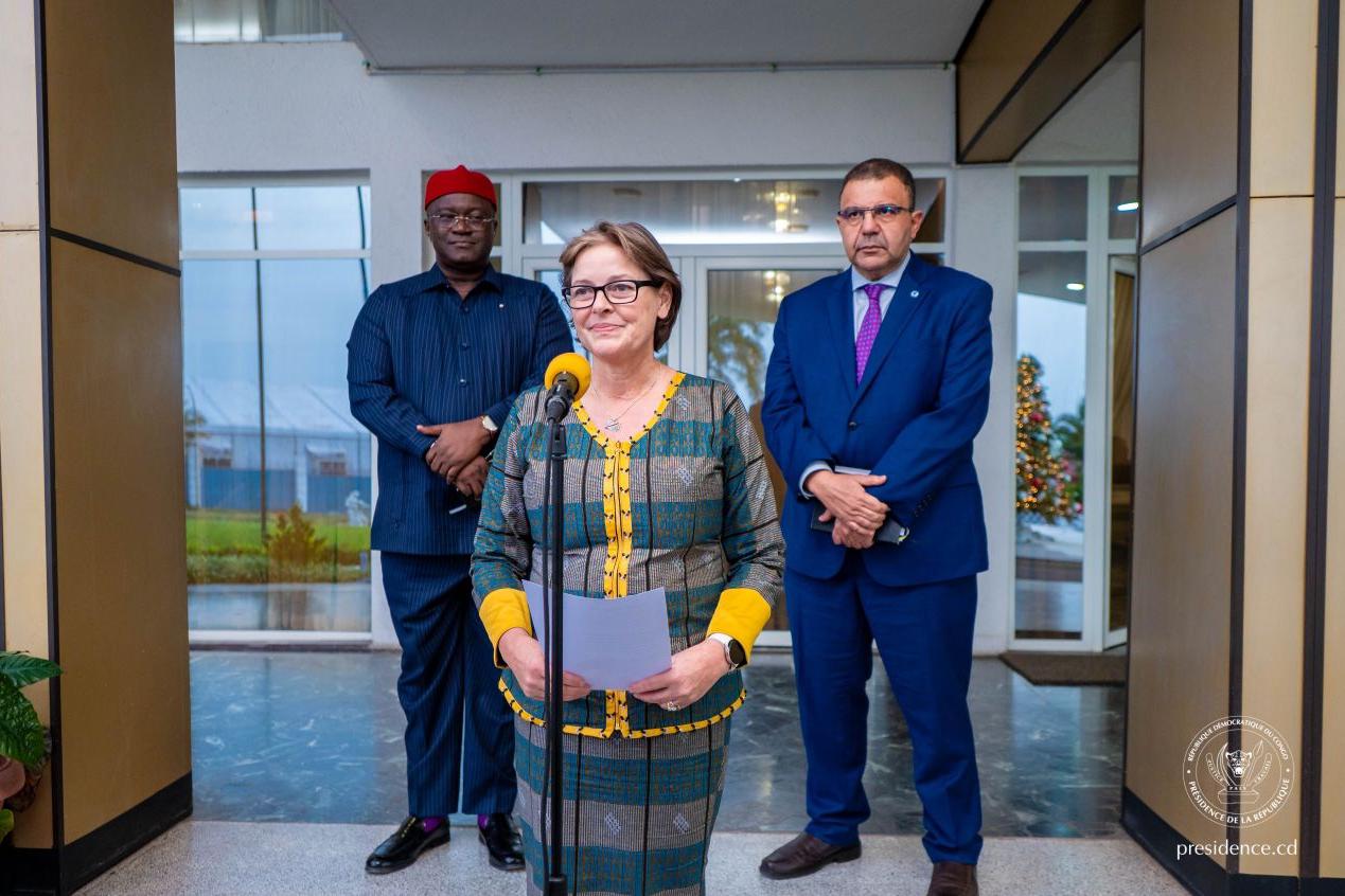 Le Président Tshisekedi reçoit la RSSG a.i. Vivian van de Perre à la Cité de l’Union africaine