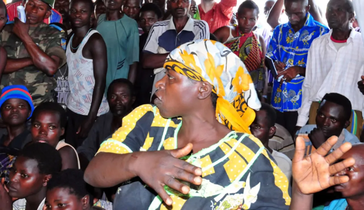 Refugiés dans le camp de Bauma à Kisangani (RDC) le 8 juillet 2015