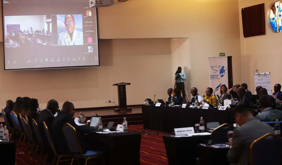 Africa Union Special Envoy Ambassador Mulamula addressing the participants